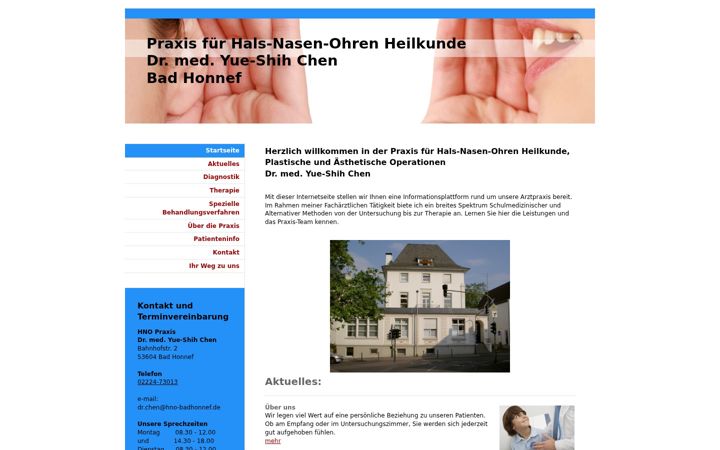 Screenshot of hno-badhonnef.de