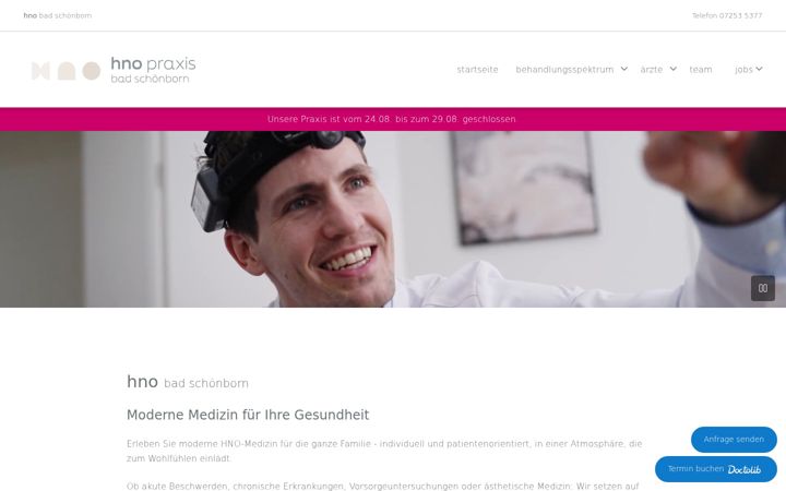 Screenshot of hno-badschoenborn.de