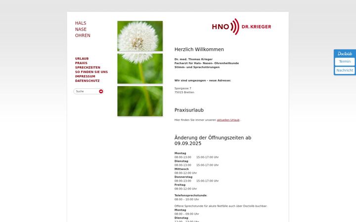 Screenshot of hno-bretten.de