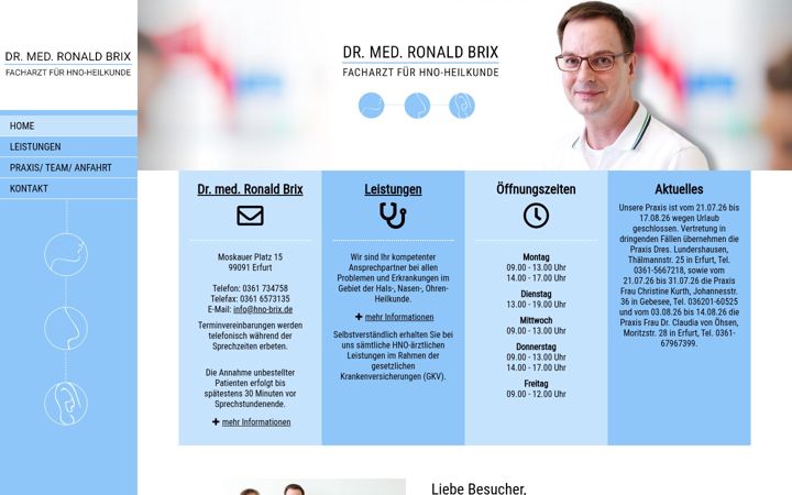 Screenshot of hno-brix.de