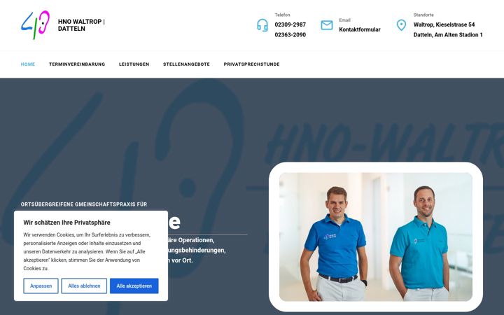 Screenshot of hno-datteln.de