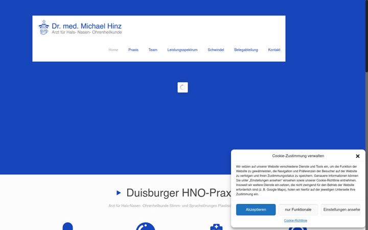 Screenshot of hno-duisburg.de