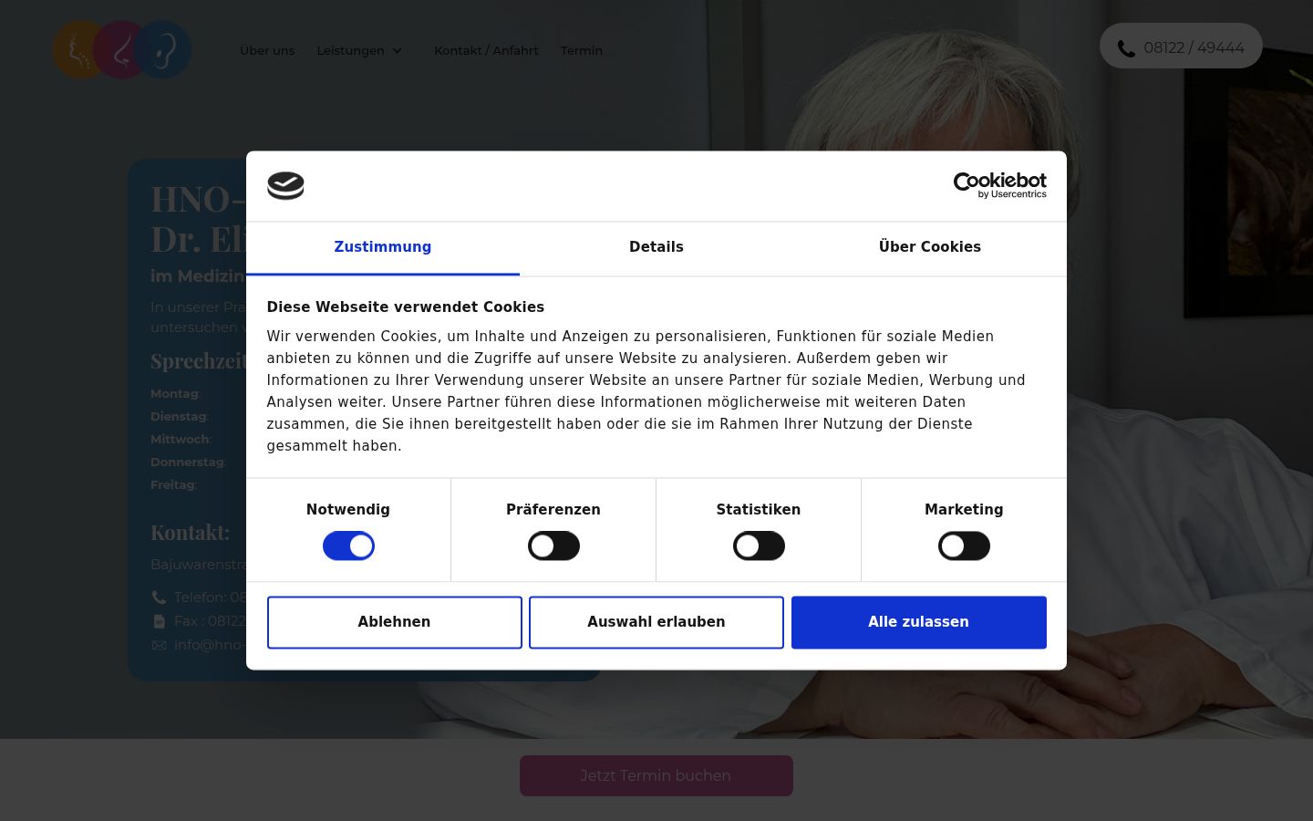 Ekraanipilt nõusolekubännerist, mida näidati enne mis tahes suhtlust