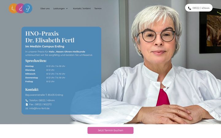 Screenshot of hno-fertl.de