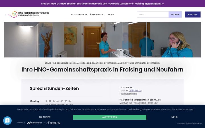 Screenshot of hno-freising.de