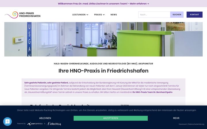 Screenshot of hno-friedrichshafen.de