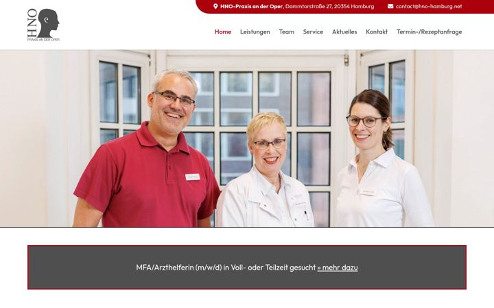 Screenshot of hno-hamburg.net