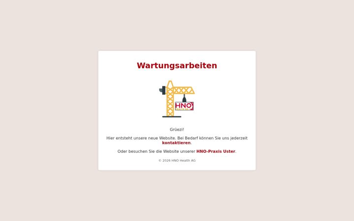 Screenshot of hno-health.ch