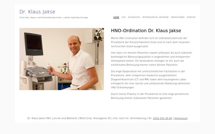 Screenshot of hno-jakse.at