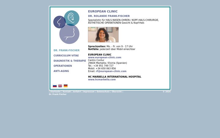 Screenshot of hno-klinik-banus.com