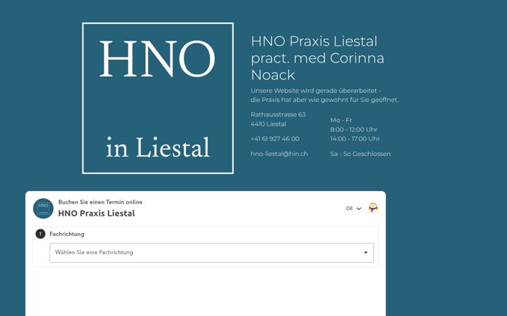 Screenshot of hno-liestal.ch