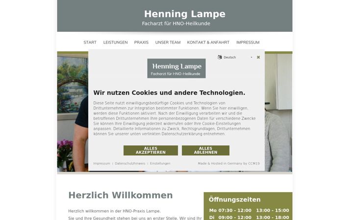 Screenshot of hno-magdeburg-lampe.de