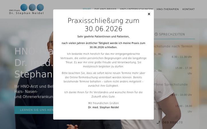 Screenshot of hno-neidel.de