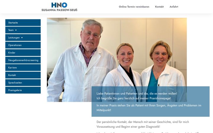 Screenshot of hno-passow-seuss.de