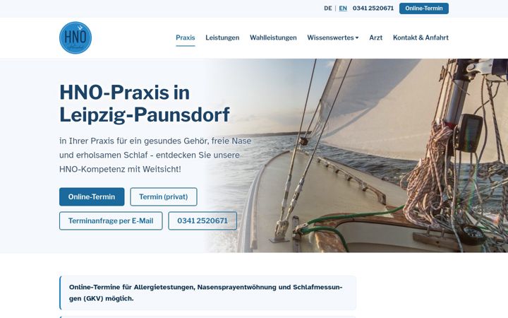 Screenshot von hno-paunsdorf.de