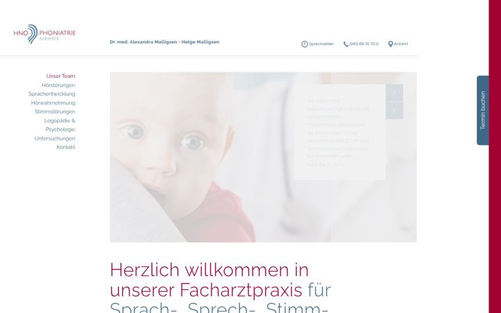 Screenshot of hno-praxis-barmbek.de