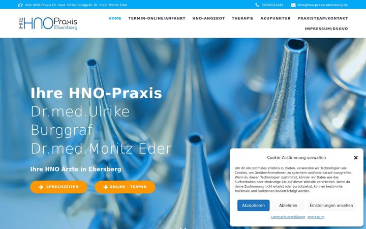 Screenshot of hno-praxis-ebersberg.de
