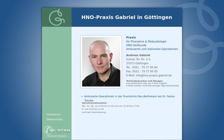 Screenshot of hno-praxis-gabriel.de