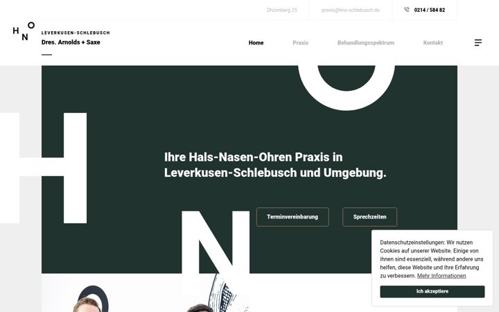 Screenshot of hno-schlebusch.de