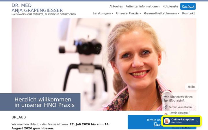 Screenshot of hno-schleswig.de