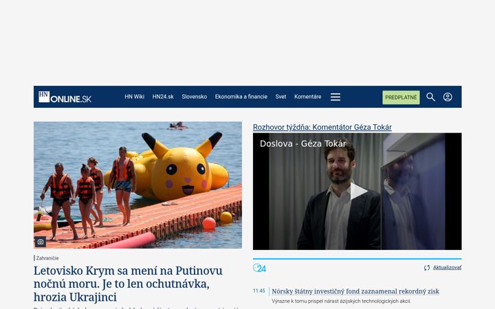 Screenshot of hnonline.sk