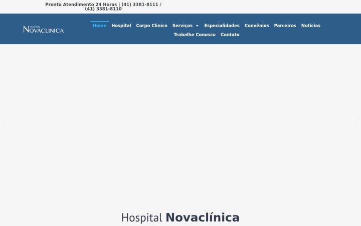 Screenshot of hnovaclinica.com.br