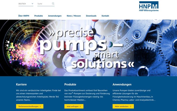 Posnetek zaslona hnp-mikrosysteme.de