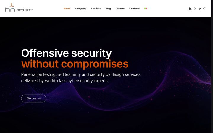 Screenshot of hnsecurity.it