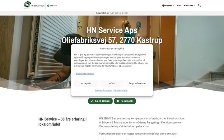 Screenshot of hnservice.dk