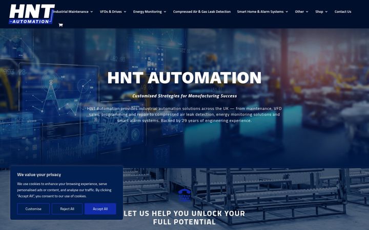 Screenshot of hntautomation.co.uk