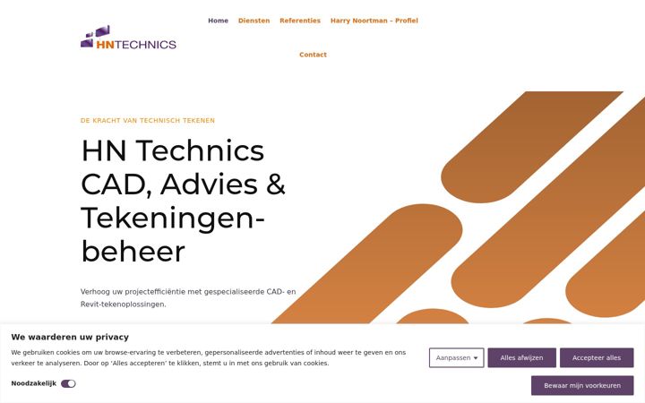 Screenshot of hntechnics.nl