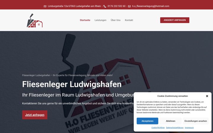 Screenshot of ho-fliesen.com