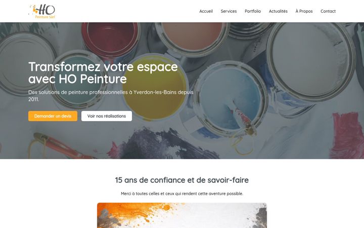 Screenshot of ho-peinture.ch