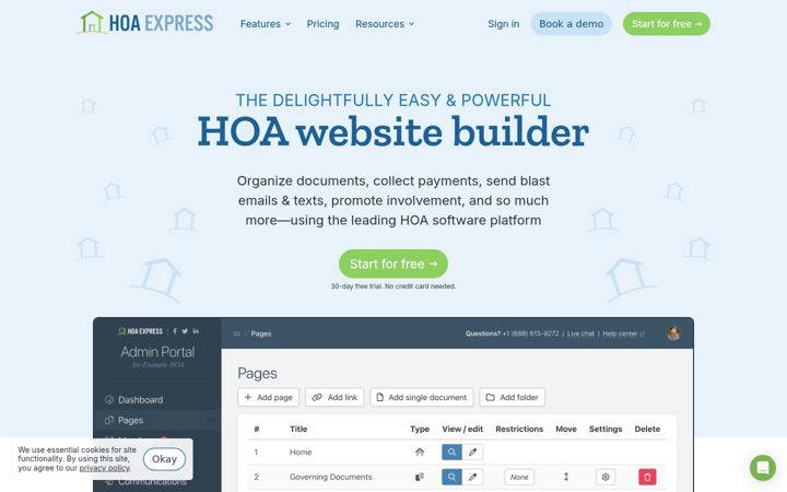 Screenshot of hoa-express.com