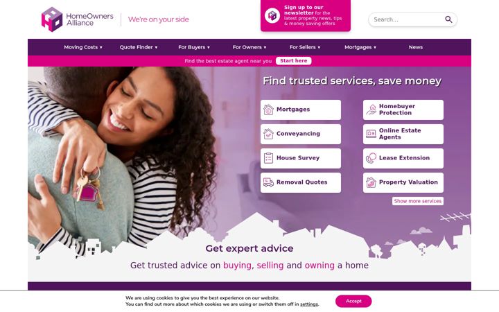 Screenshot of hoa.org.uk