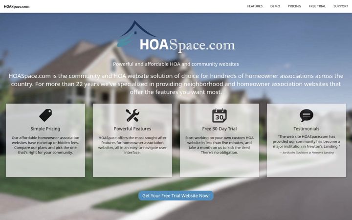 Screenshot of hoaspace.com