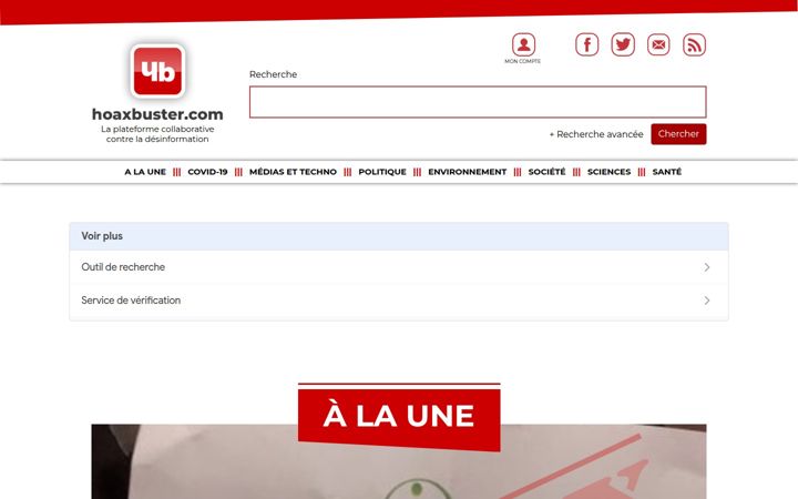 Screenshot of hoaxbuster.com