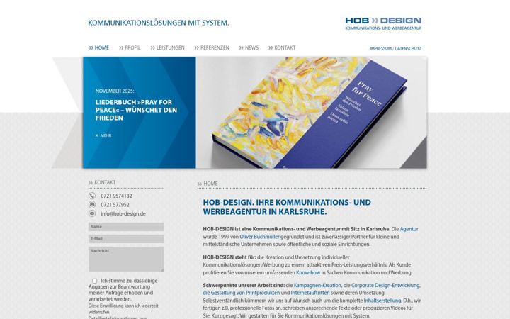 Screenshot of hob-design.de