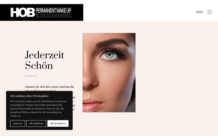 Screenshot of hob-permanentmakeup.ch