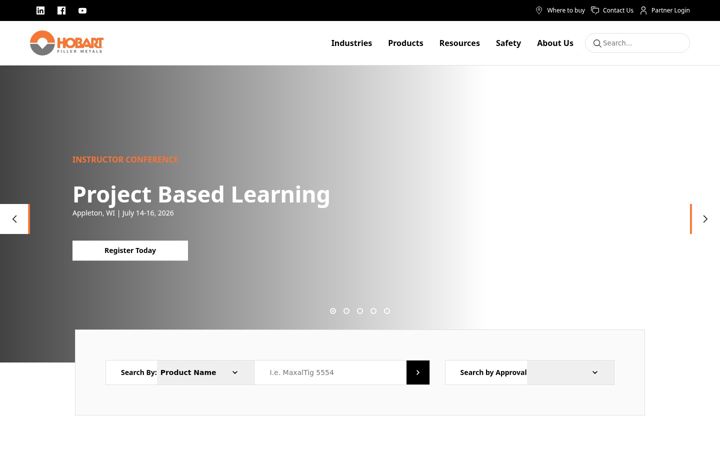 Screenshot of hobartbrothers.com
