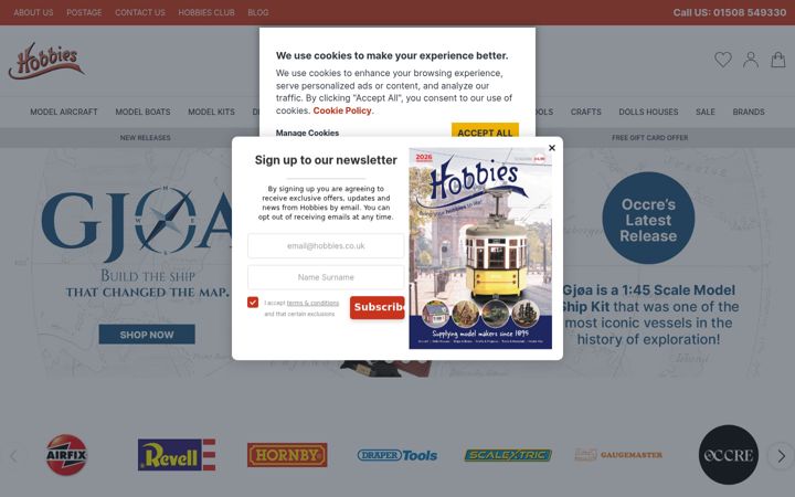 Screenshot von hobbies.co.uk