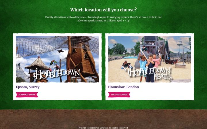 Screenshot of hobbledown.com