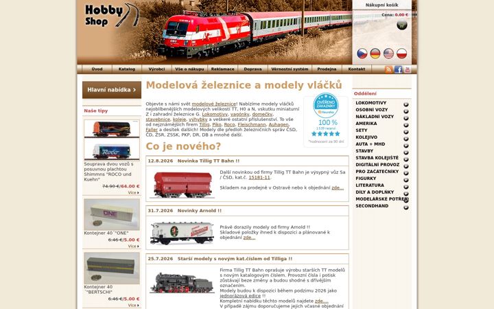 Screenshot of hobby-shop.cz