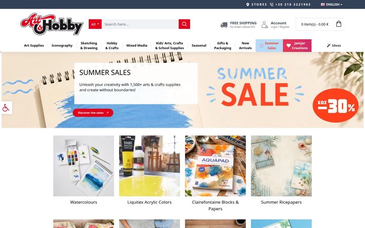 Screenshot of hobby.gr
