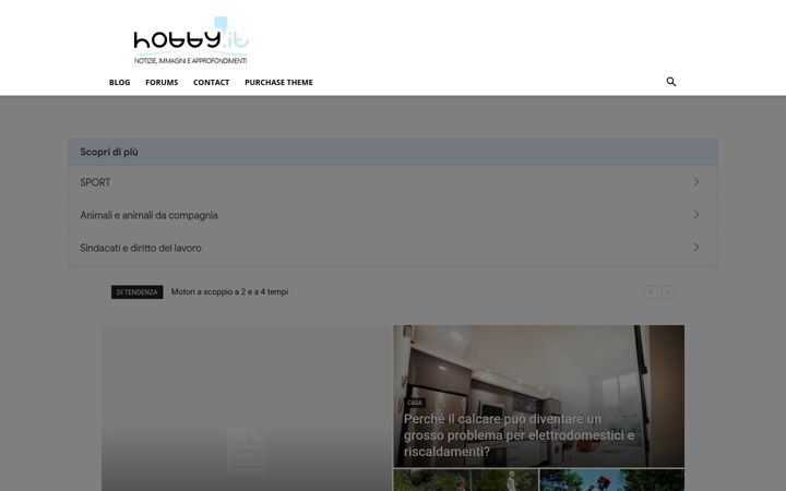 Screenshot of hobby.it