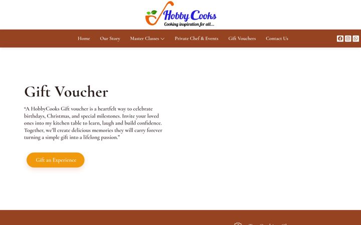 Screenshot of hobbycooks.co.uk