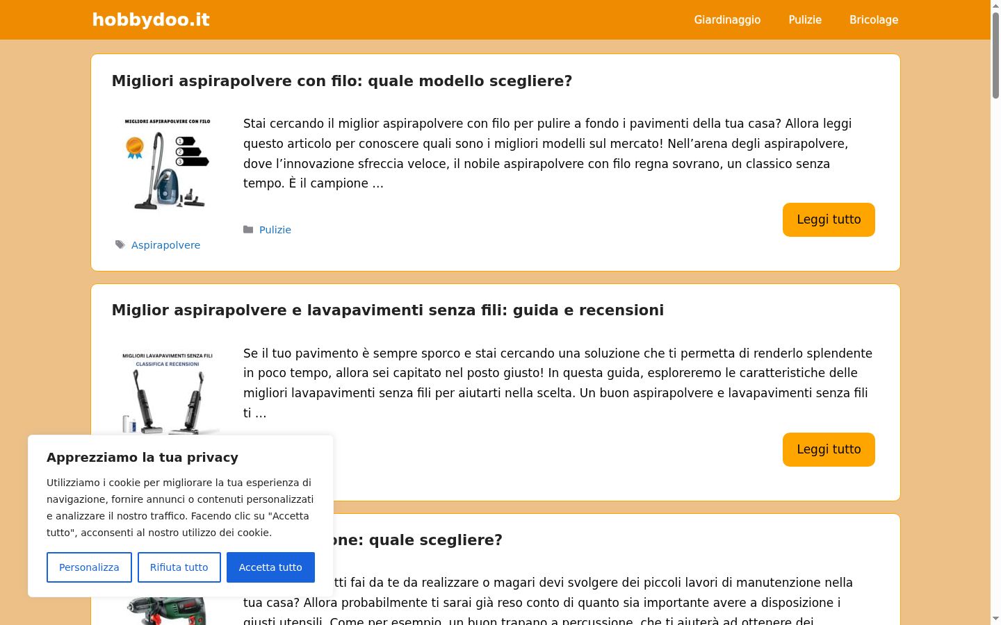 Skærmbillede af samtykkebanneret, som det blev vist før nogen interaktion