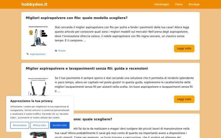 Screenshot of hobbydoo.it