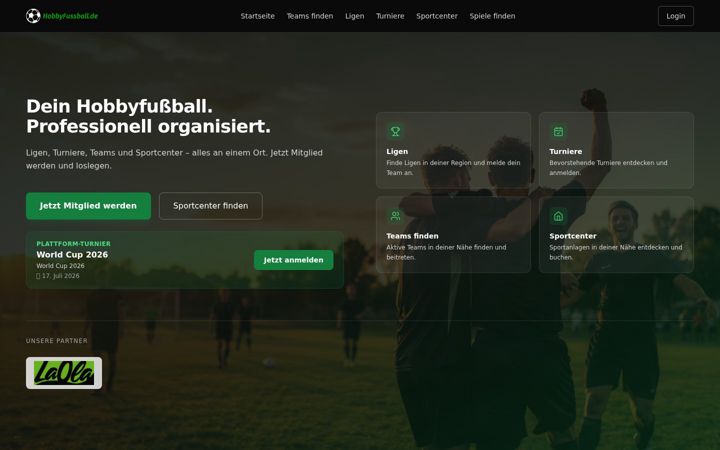 Screenshot of hobbyfussball.de