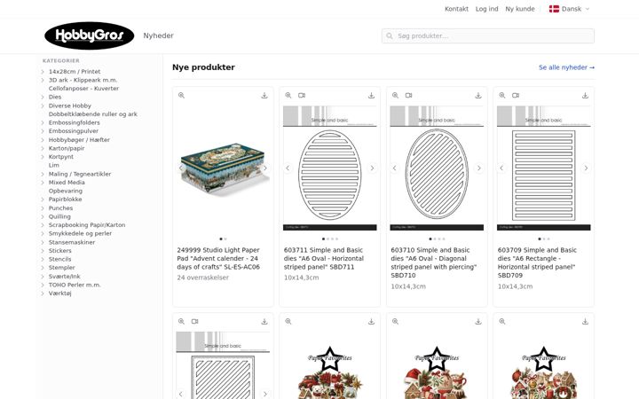 Screenshot of hobbygros.dk